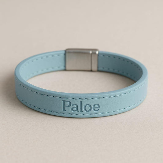 Pulsera Paloe en piel azul